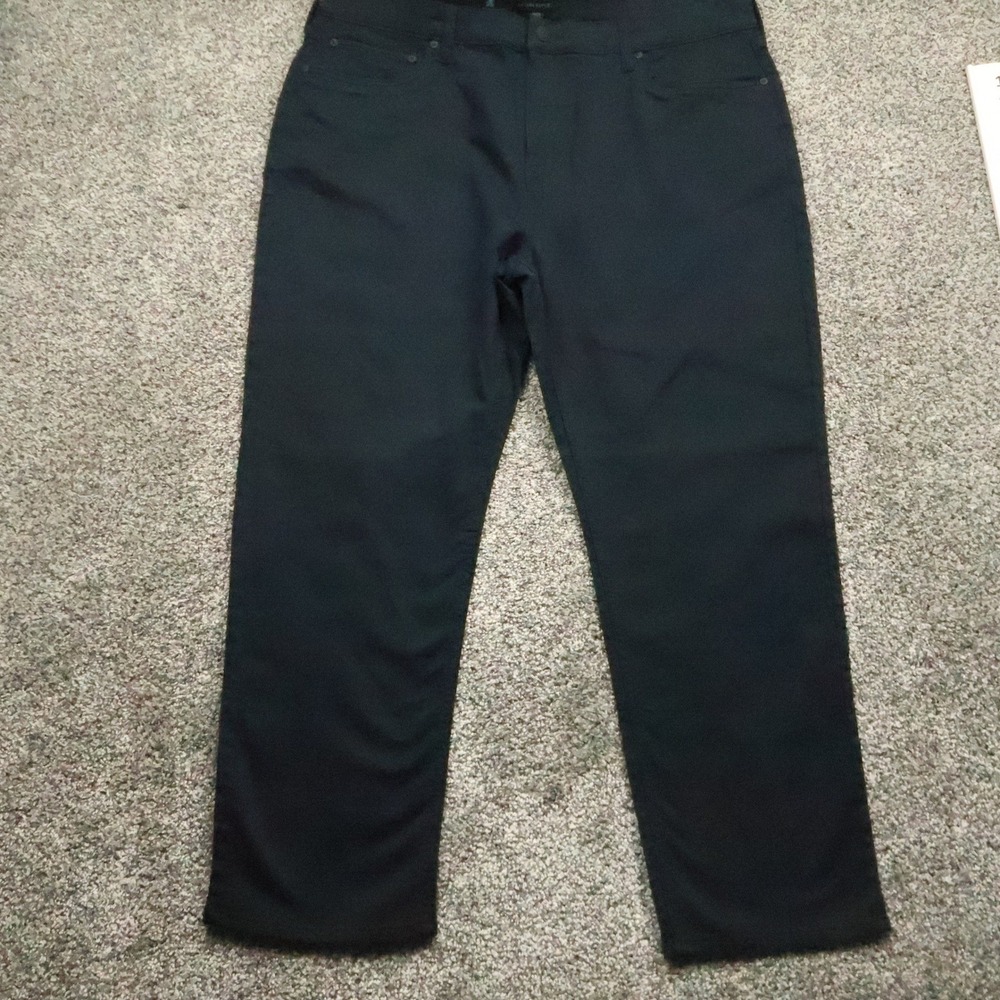 Banana Republic Traveler Pants Mens 40x29 Black Athletic Tapered Stretch Dress